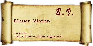 Bleuer Vivien névjegykártya